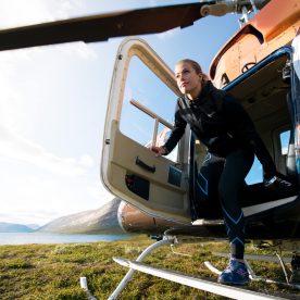 Trailrunnen Lapland Dutch Outdoors helikopter